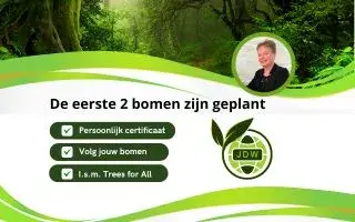 Certificaat voor 2 geplante bomen